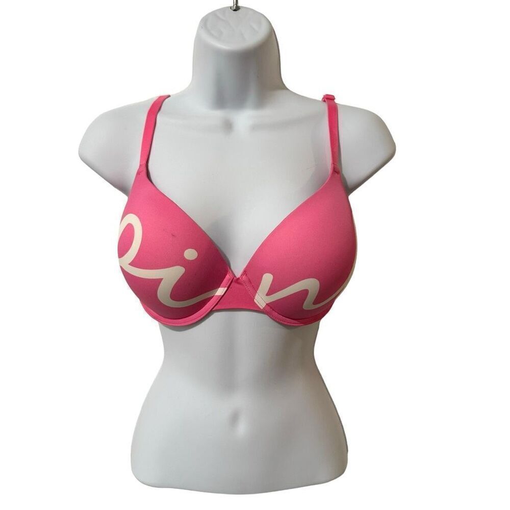 PINK Vicoria’s Secret Women’s Pink Wear Everywhere Push Up Bra 34 D